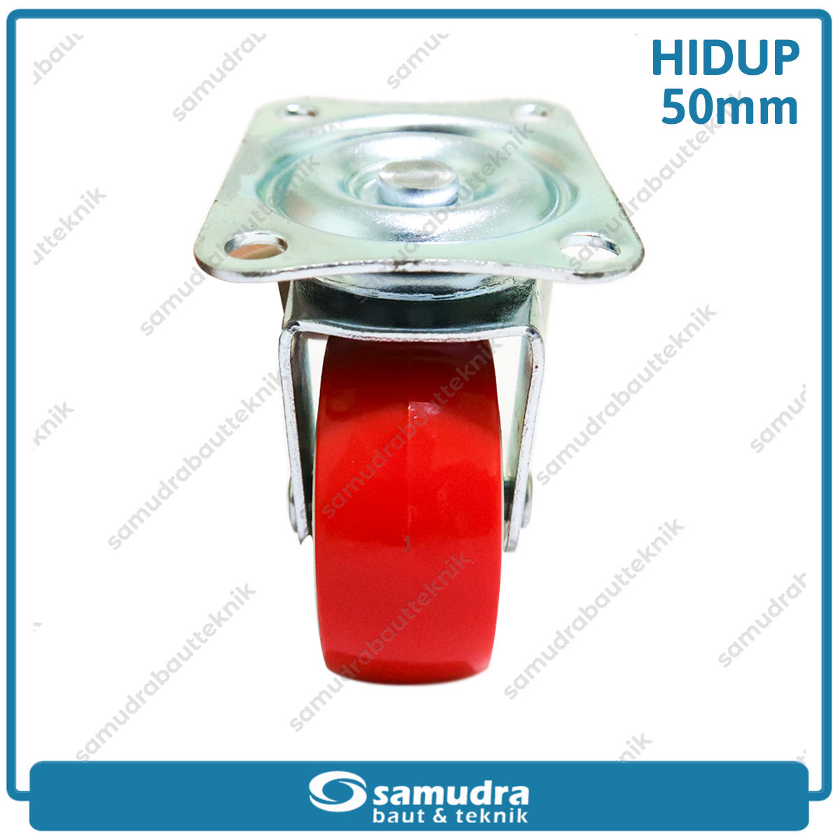 XANDER RODA-429 Roda PU Merah Hidup 2" XD-191-50mm - Satuan
