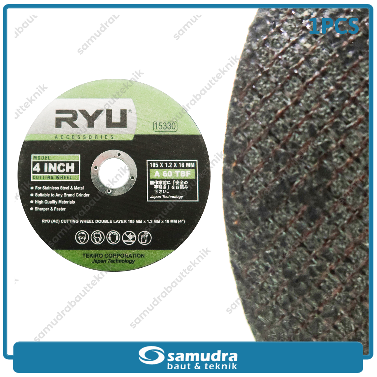 RYU AC-CW014 Mata Gerinda Potong Besi 4" / Cutting Wheel