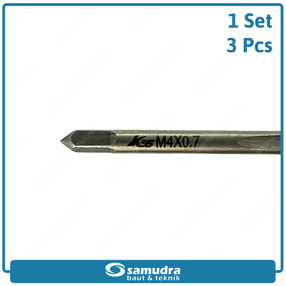 K55 K55-SW-HTS-M04 Hand Taps M4 x 0.7 Set 3 pcs