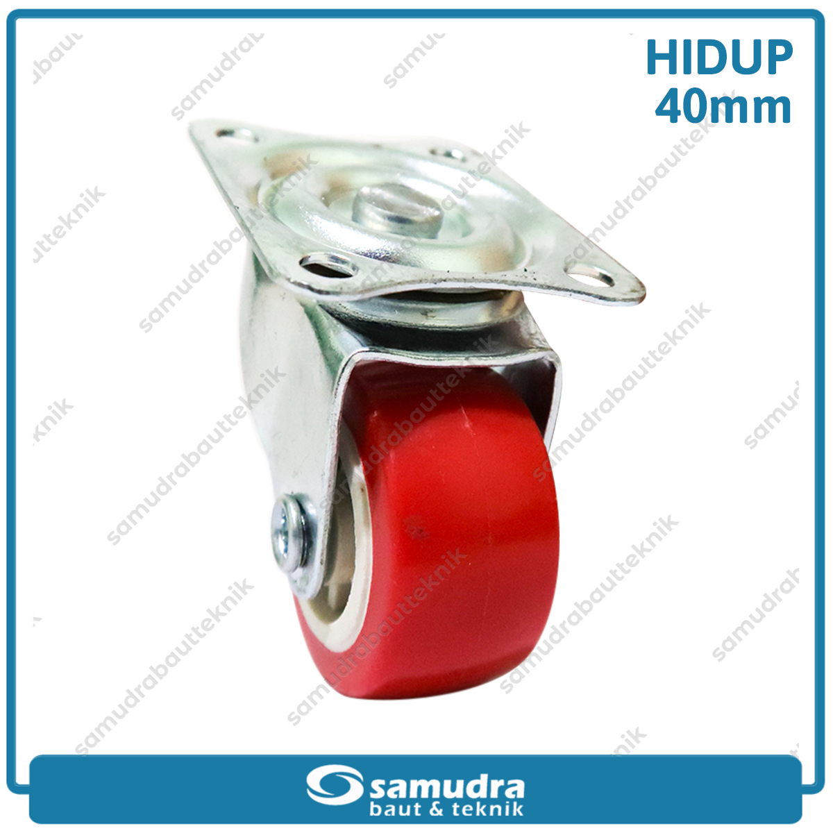 XANDER RODA-253 Roda PU Merah Hidup 1.5" 1191-40mm - Satuan