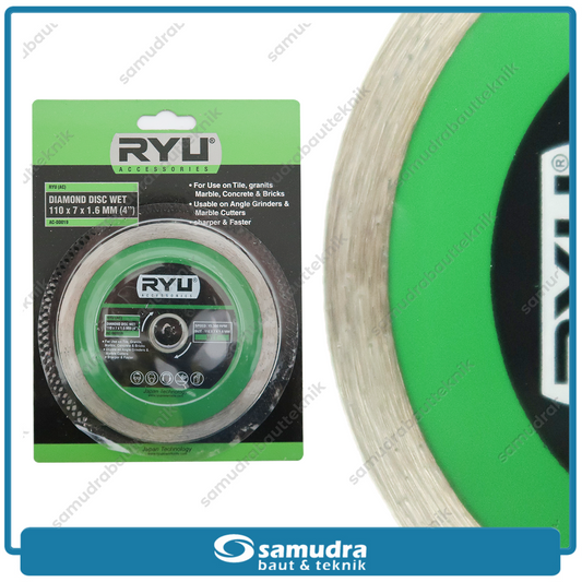 RYU AC-DD019 Mata Potong Keramik Basah 4" / Diamond Wheel Wet