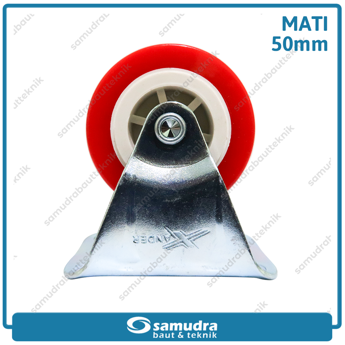 XANDER RODA-287 Roda PU Merah Mati 2" 1190-50mm - Satuan