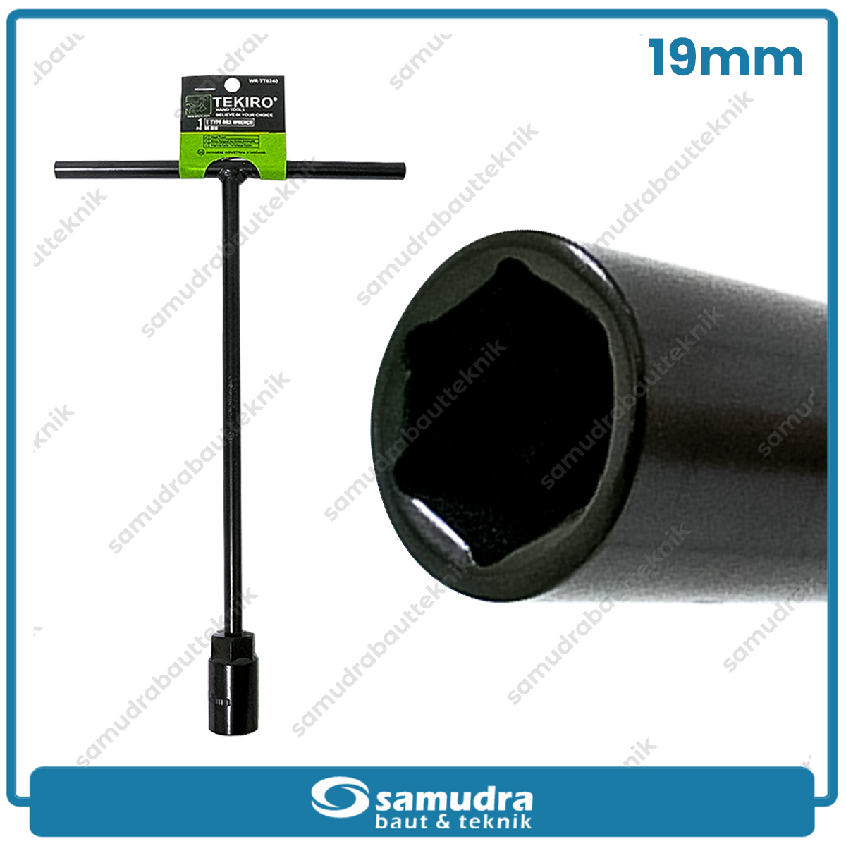 TEKIRO WR-TT0240 Kunci Sok T Hitam 19 mm