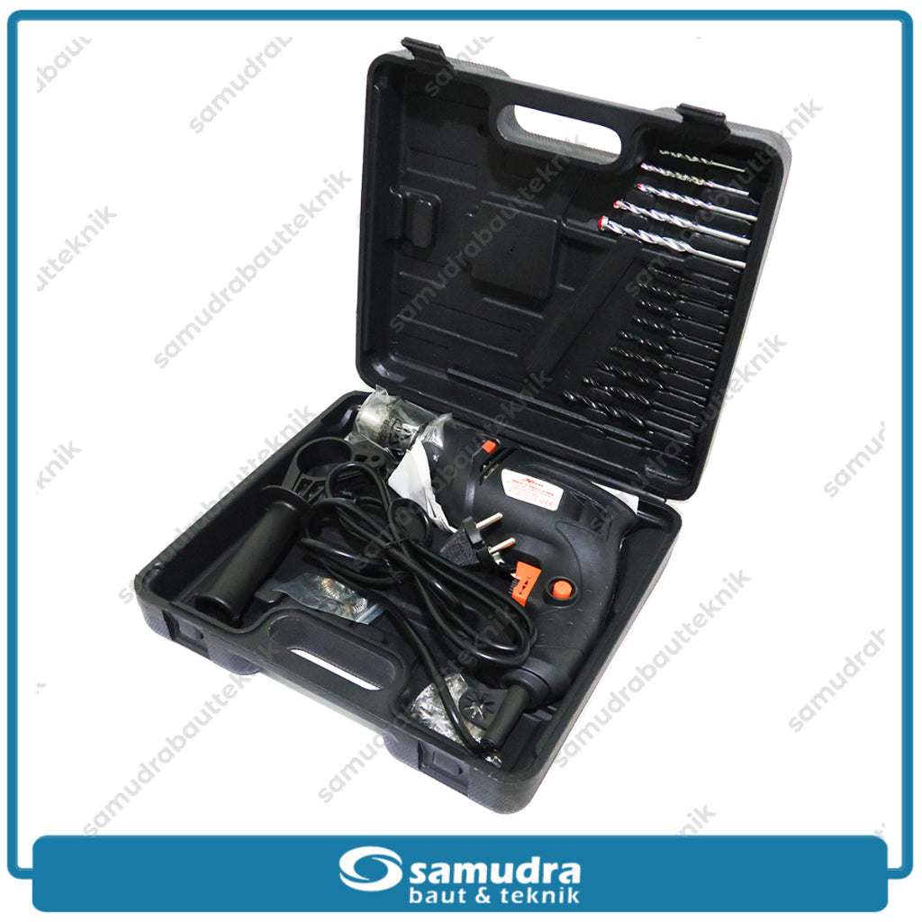 Mesin Bor Tembok 13 mm XANDER + Mata Bor Set + Koper + Sekrup