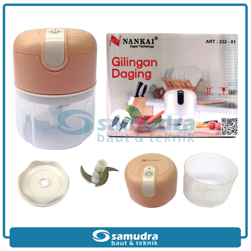 NANKAI 232-01 Mesin Giligan Daging/Bawang Elektrik USB Charge