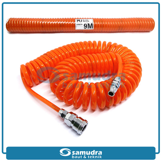 ORANGE Selang Spiral 9 meter / Selang Recoil