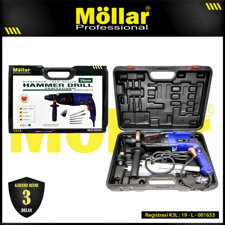 MOLLAR HD826 Bor Bobok Beton SDS Plus Hammer Drill 800 Watt