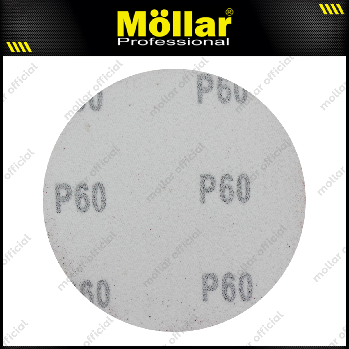 HSS Amplas Bulat No 60 Amplas Velcro Tempel Mata Gerinda 4 Inch - 50 Pcs
