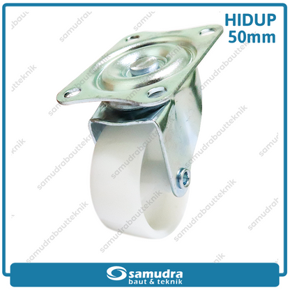 XANDER RODA-231 Roda PP Nylon Putih Hidup 2" XD-50-50mm - Satuan