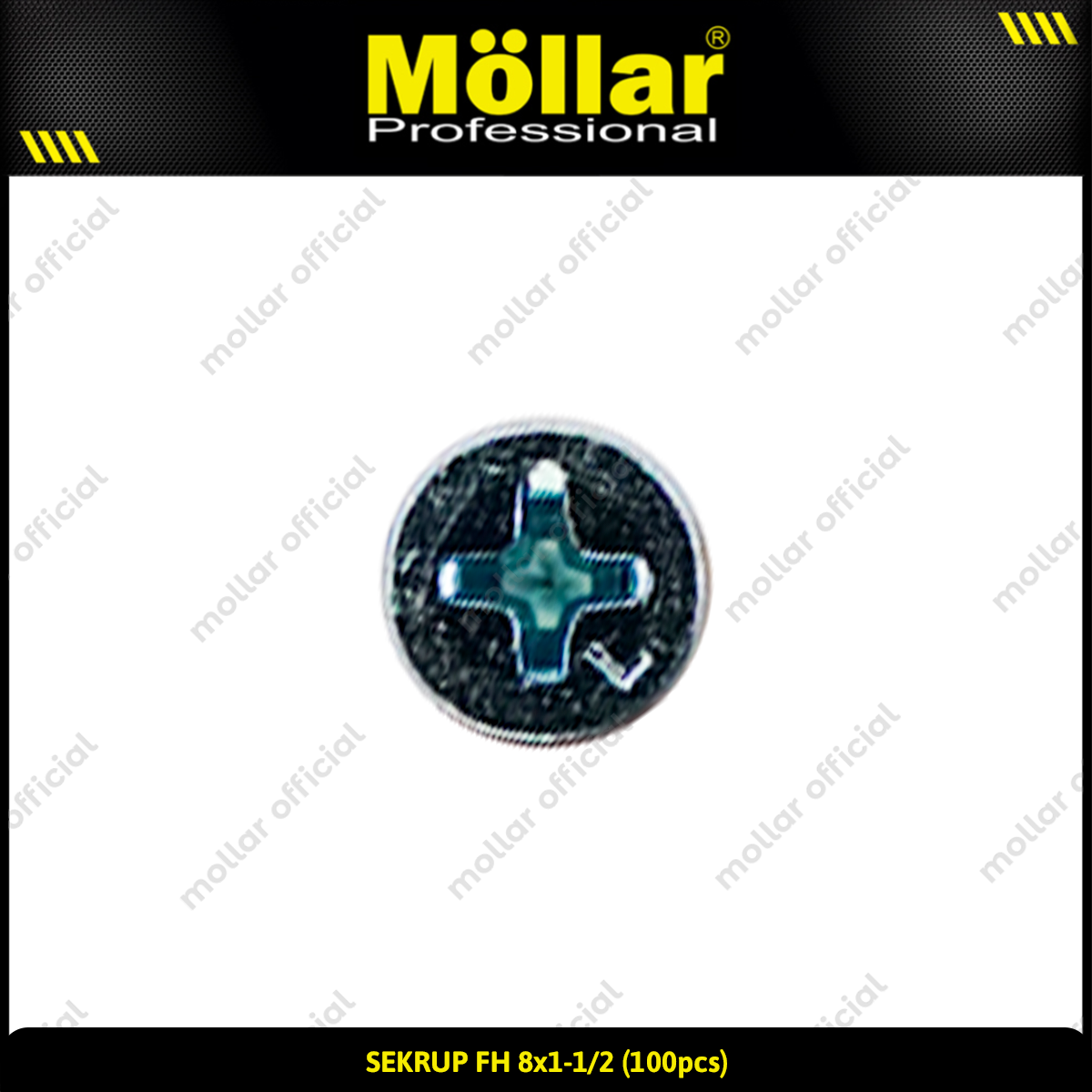 MOLLAR 93-058 Sekrup FH 8 x 1-1/2 - 100 pcs