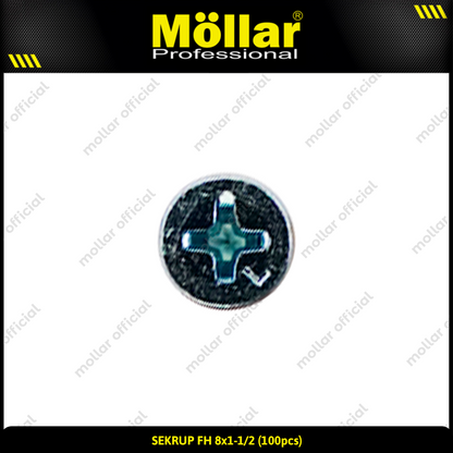 MOLLAR 93-058 Sekrup FH 8 x 1-1/2 - 100 pcs