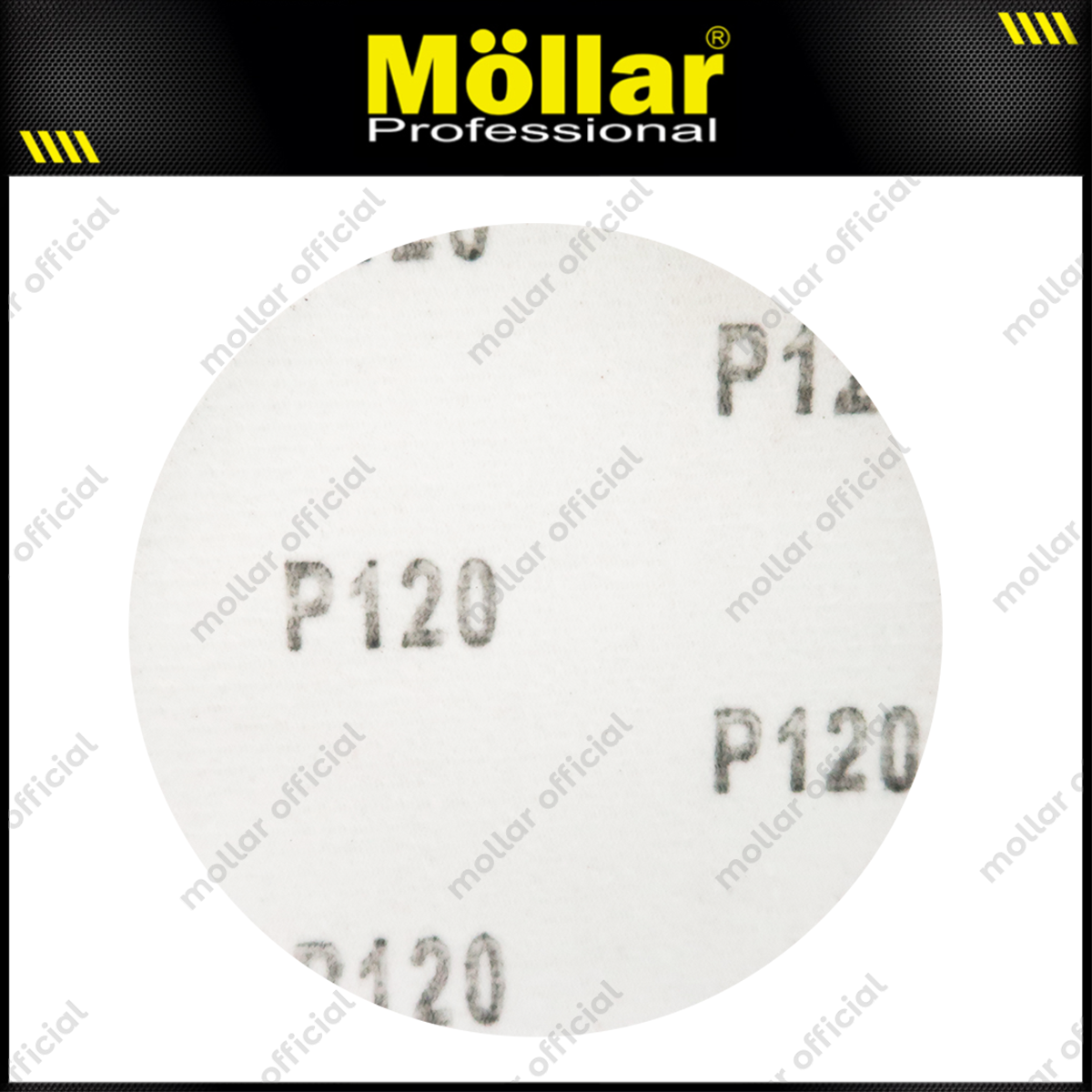 HSS Amplas Bulat No 120 Amplas Velcro Tempel Mata Gerinda 4 Inch - 50 Pcs