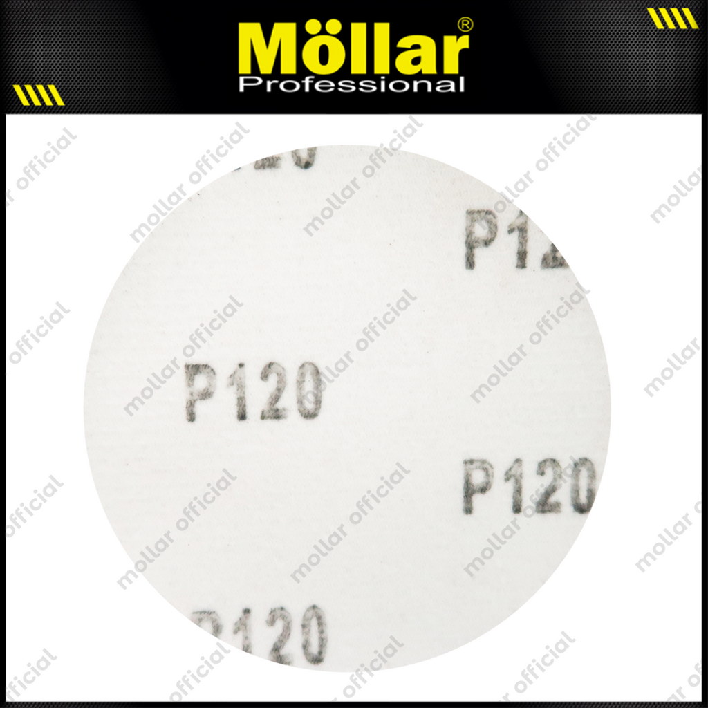HSS Amplas Bulat No 120 Amplas Velcro Tempel Mata Gerinda 4 Inch - 100 Pcs