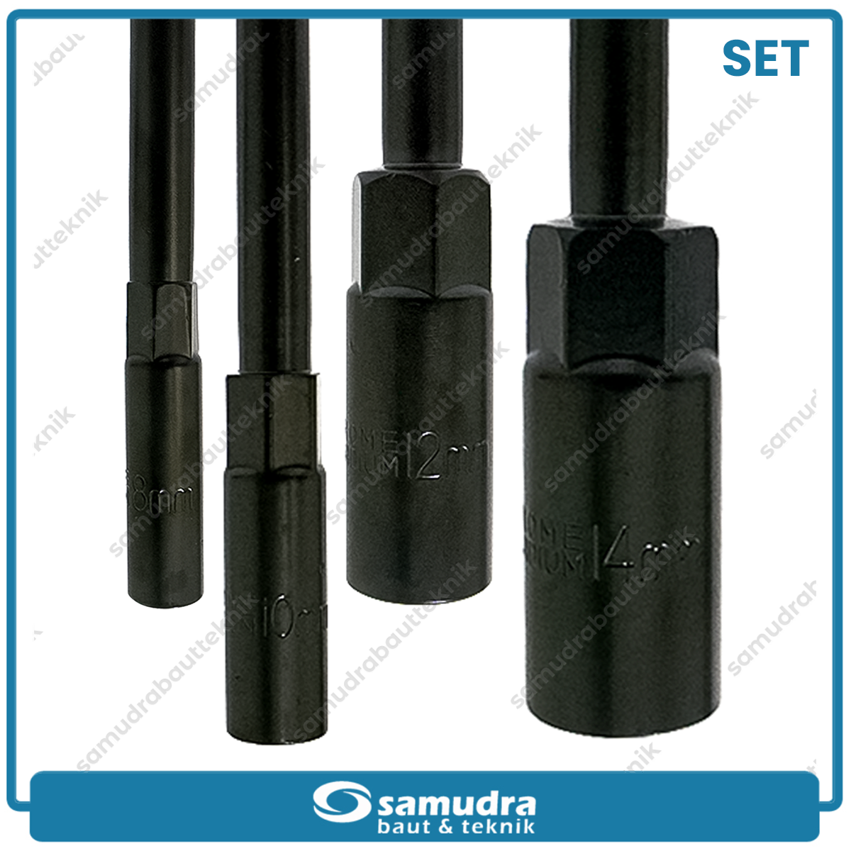 [PAKET] 4 SET TEKIRO Kunci T Sok 8 - 10 - 12 - 14 Mm Sock Shock Socket