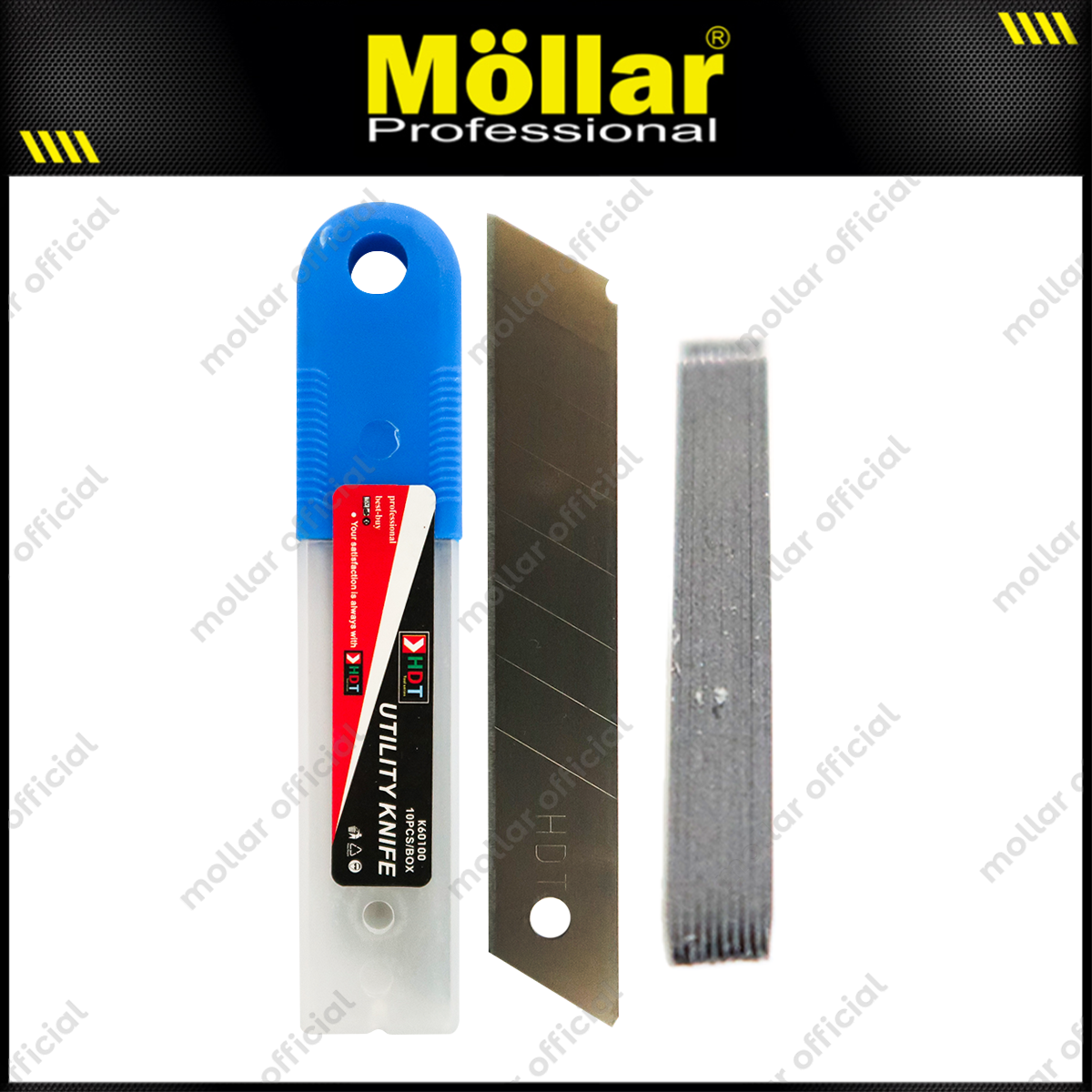 HDT K60100 Isi Ulang Mata Pisau Cutter 18 mm Set 10 Pcs / Refill Blades