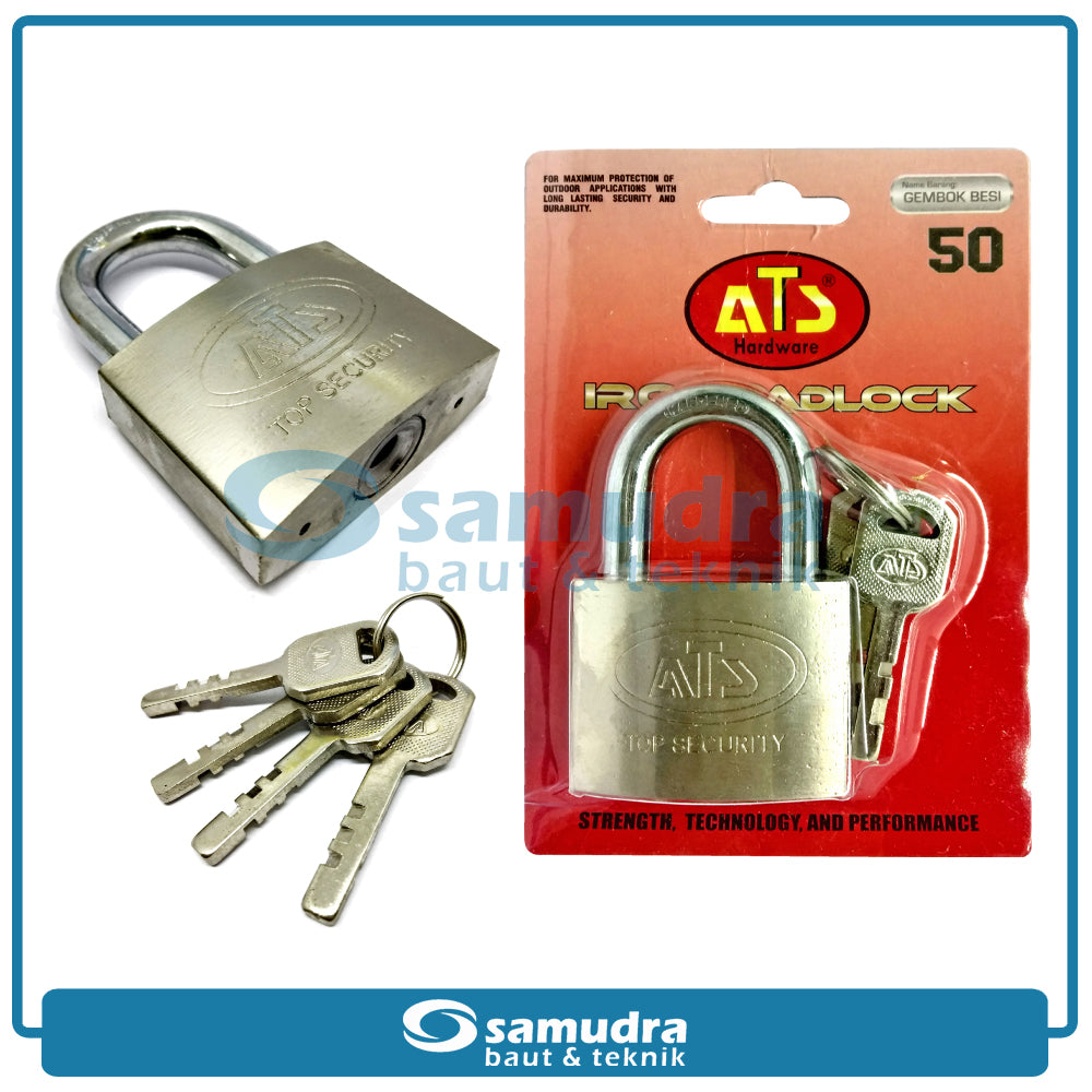 ATS Gembok 50 mm Short / Gembok Besi Leher Pendek