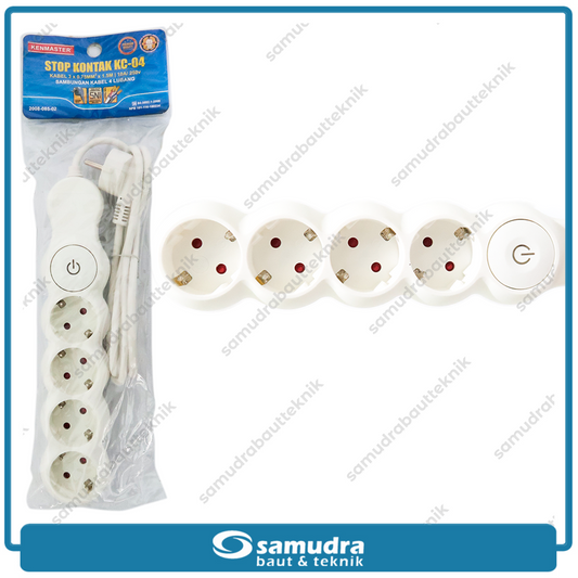 KENMASTER STKA-130 Stop Kontak 4 Lubang KC-04
