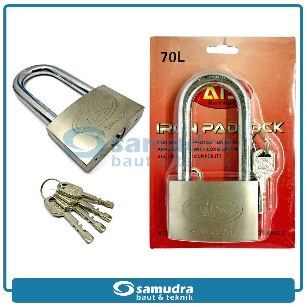 ATS Gembok 70 mm Long / Gembok Besi Leher Panjang