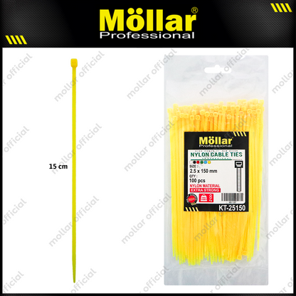 MOLLAR KT-25150 Kabel Ties 2.5x150 mm Kuning