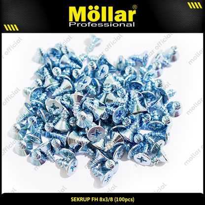 MOLLAR 93-052 Sekrup FH 8 x 3/8 - 100 pcs