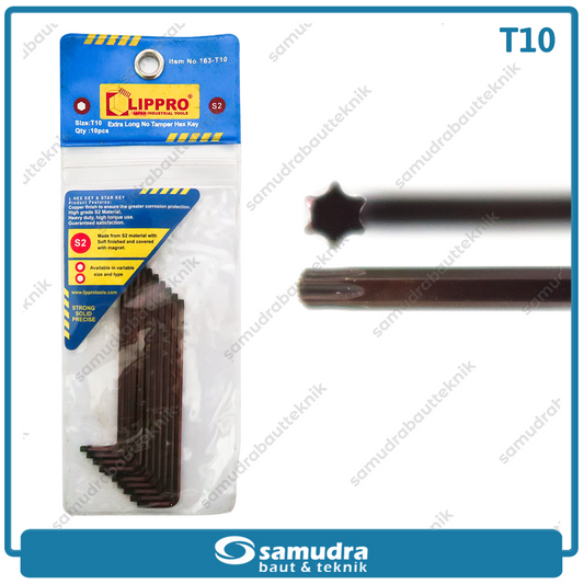 LIPPRO 163-T10 Kunci L Panjang Extra Long Bintang T10