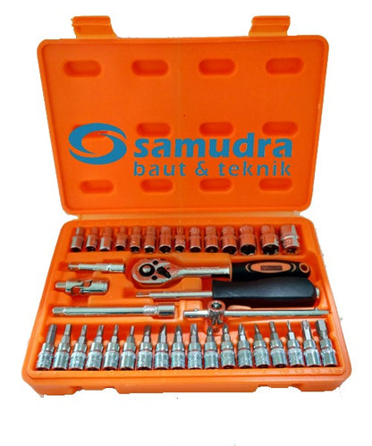 KENMASTER KCSO-081 Kunci Sok Set 38 pcs Box Plastik Oranye