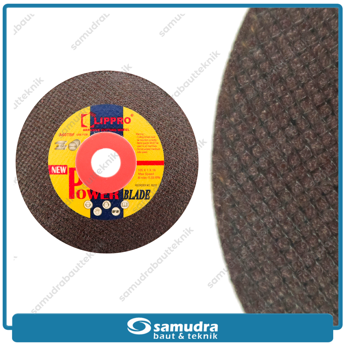 LIPPRO 88211 Mata Gerinda Potong Besi 4" / Cutting Wheel Power Blade