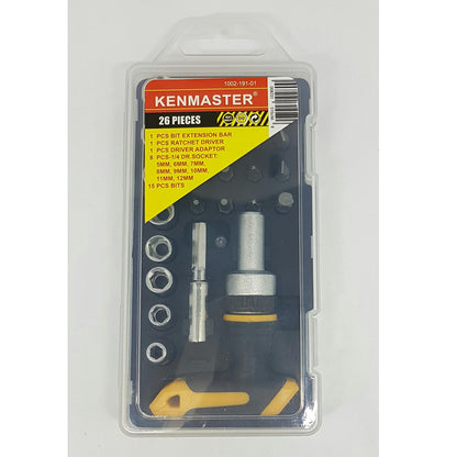 KENMASTER KCSO-100 Kunci Sok Set 26 pcs Box Plastik