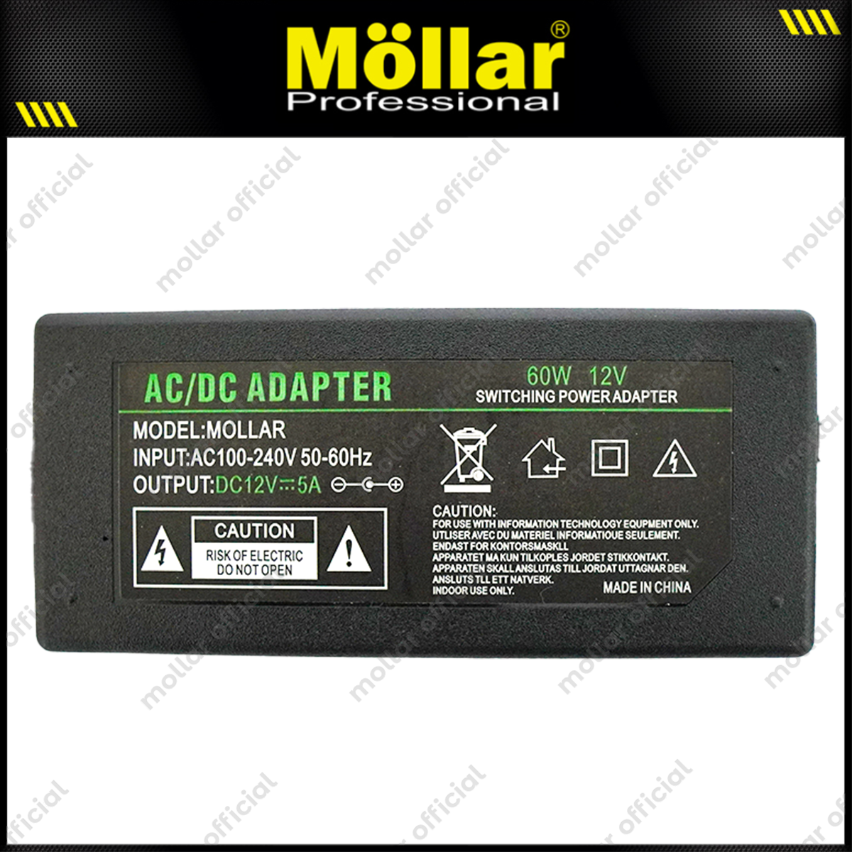 [PAKET] XENON Kompresor Angin Mini Pompa Ban Mobil & Adaptor 12V 5A