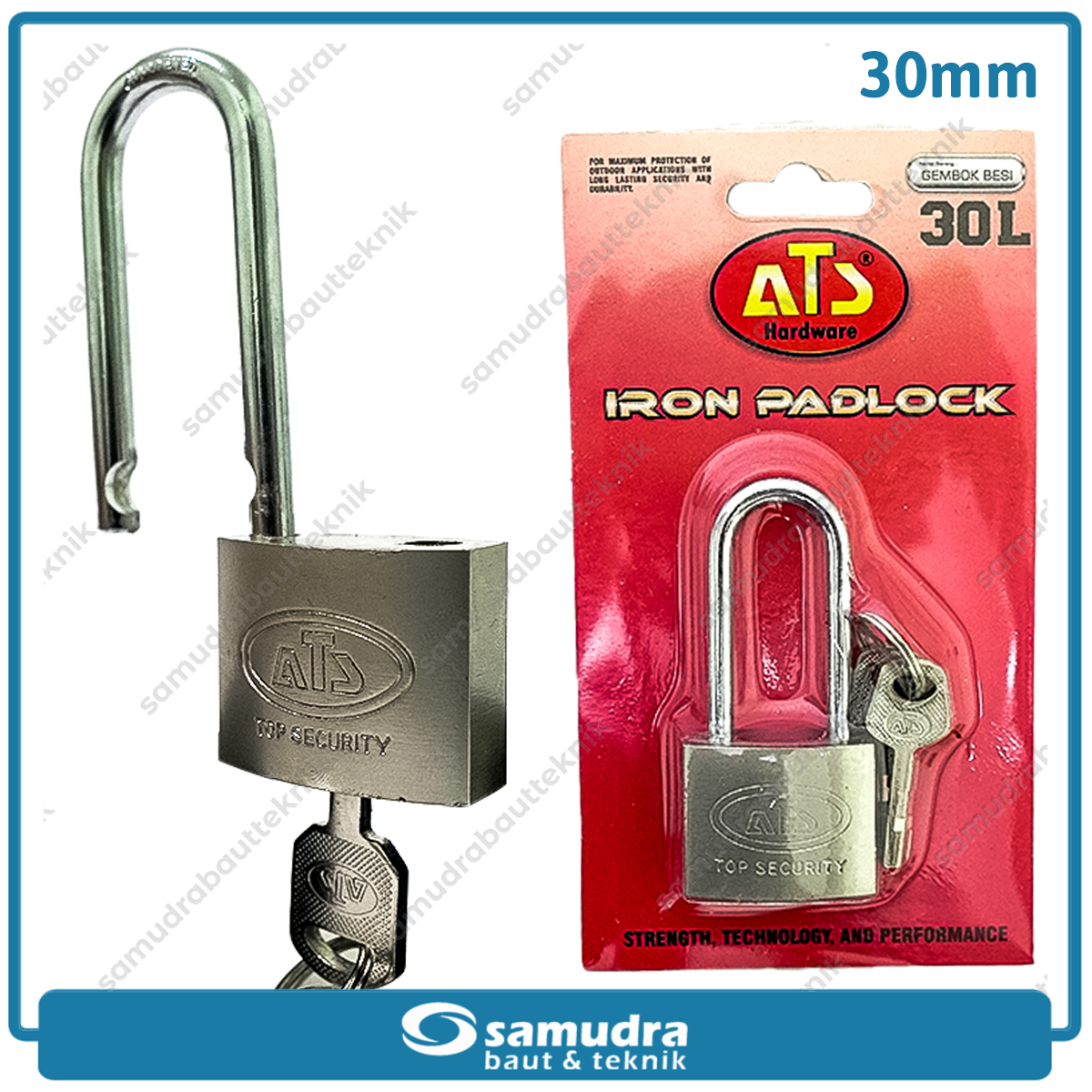 ATS Gembok 30 mm Long / Gembok Besi Leher Panjang