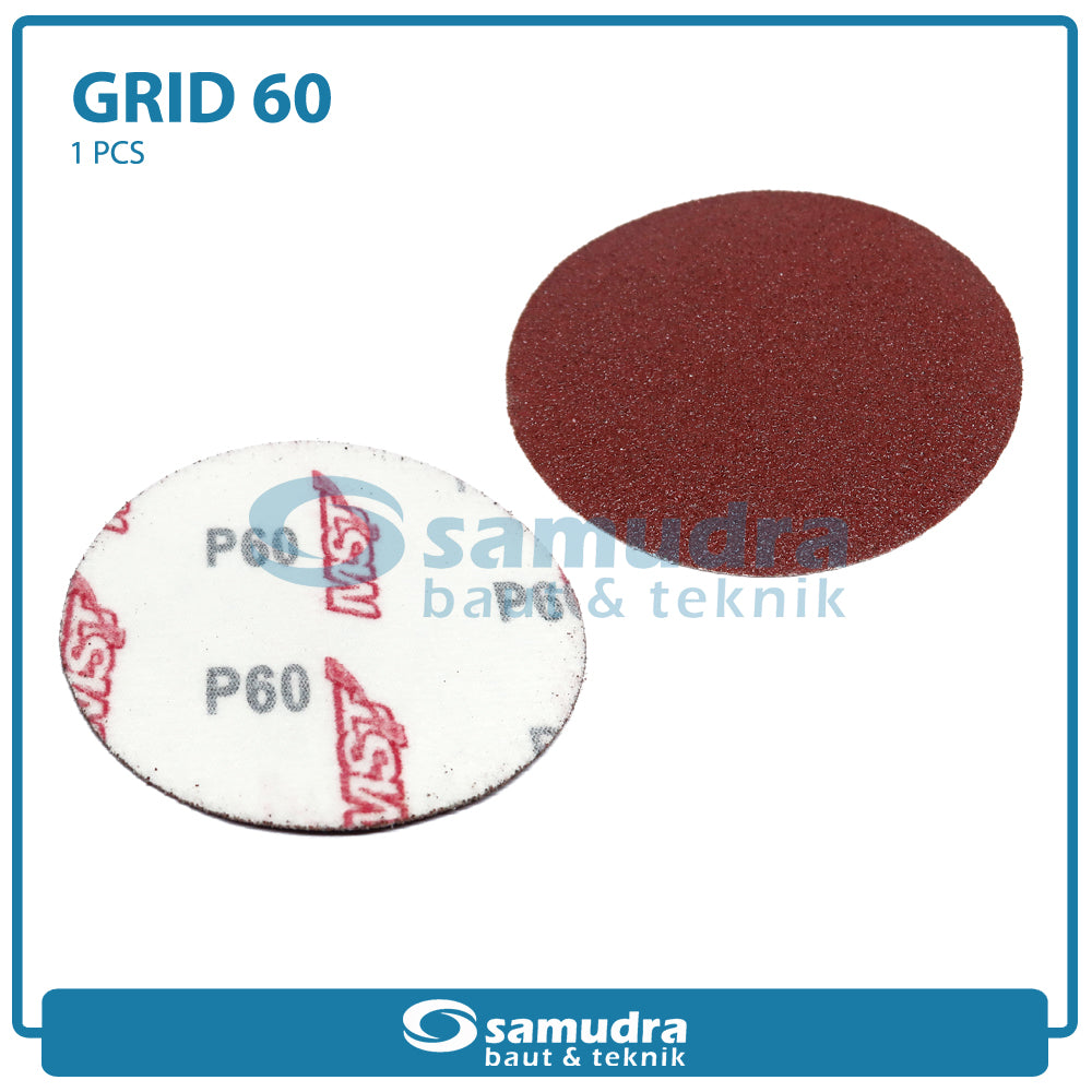 MST MST-YF-VS-406 Amplas Velcro Bulat No. 60 Mesin Gerinda 4"