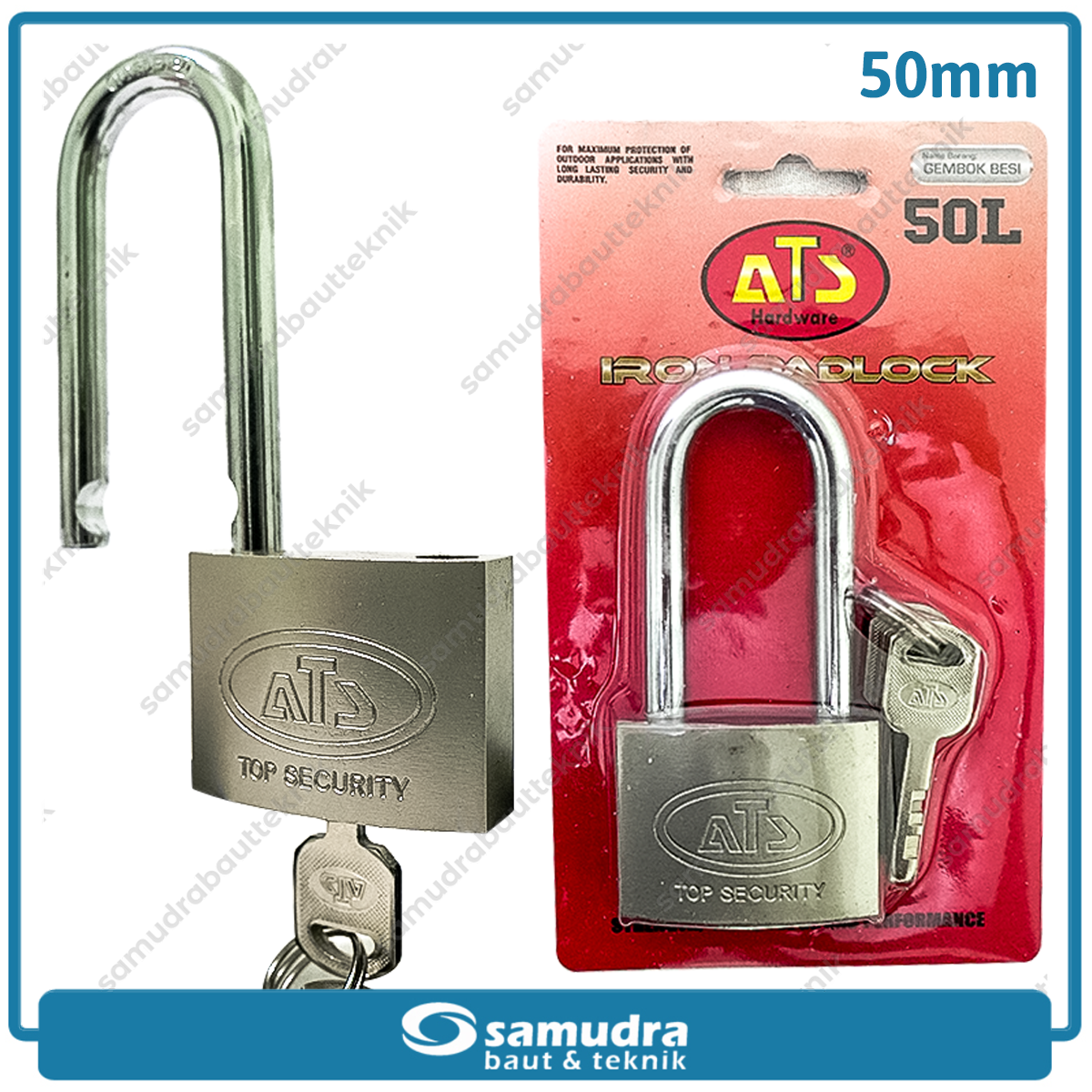 ATS Gembok 50 mm Long / Gembok Besi Leher Panjang