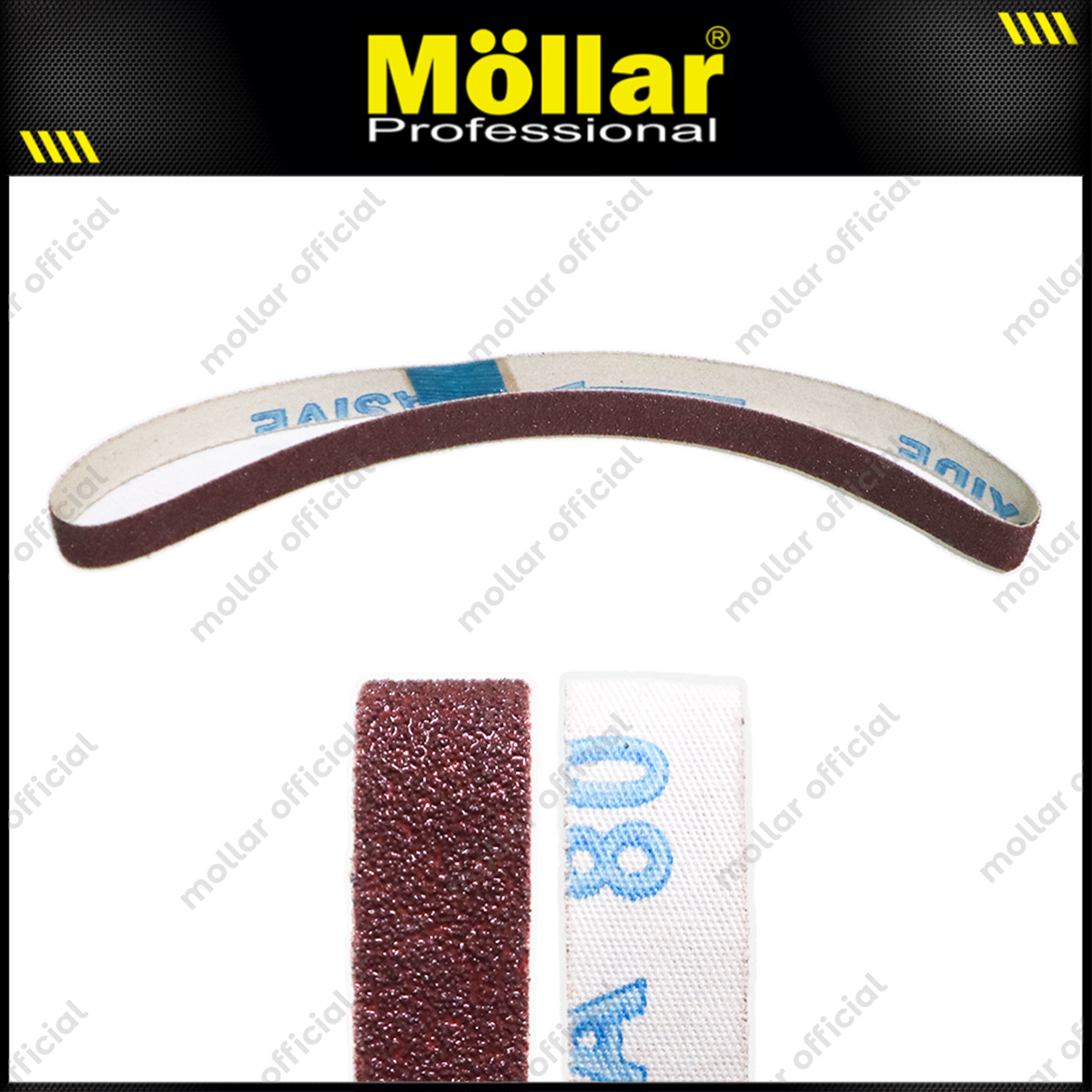 MOLLAR Mata Amplas Belt Sander Mesin Gerinda Susun No. 80