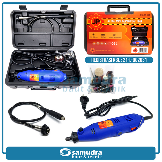 JP 89-004 Mesin Mini Grinder Set 40 pcs Box Plastik