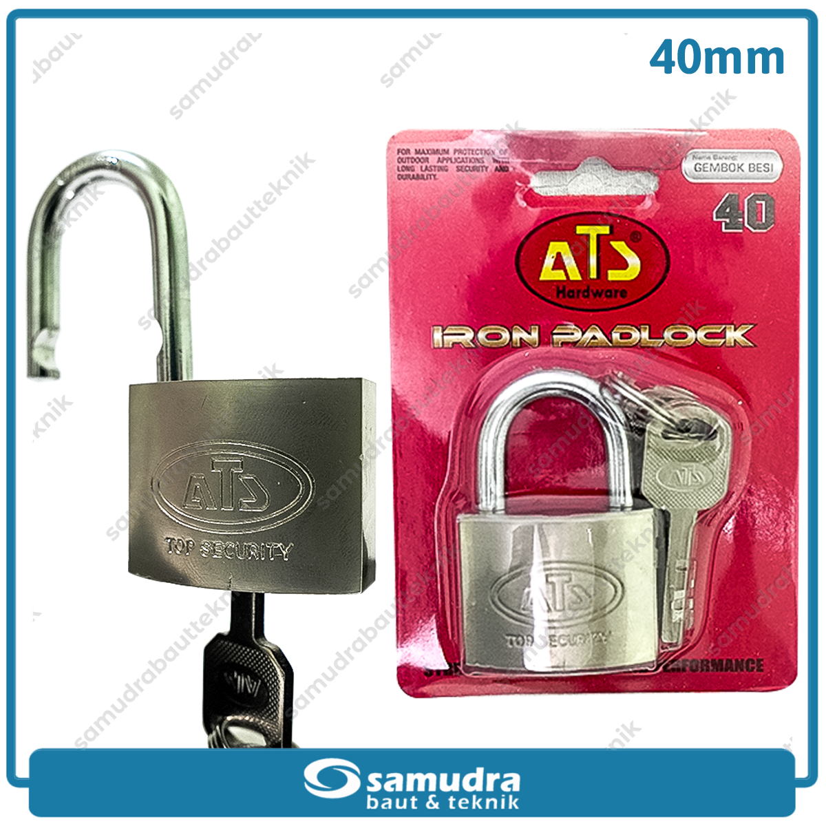 ATS Gembok 40 mm Short / Gembok Besi Leher Pendek