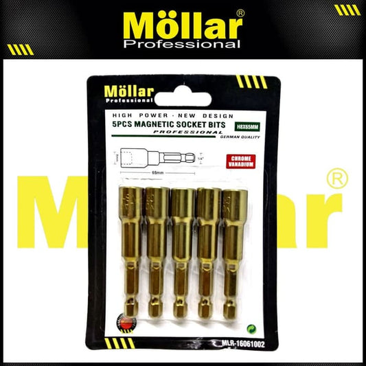 MOLLAR Mata Bor Baut Roofing Baja Ringan H8 x 65 mm Socket Bit - 1 Set