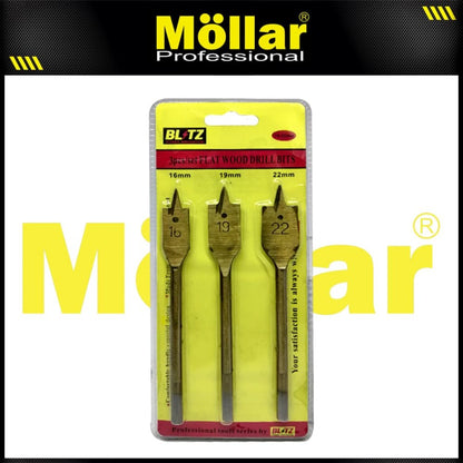 BLITZ 962 Mata Bor Kayu Kipas Set 3 pcs (16-19-22 mm)