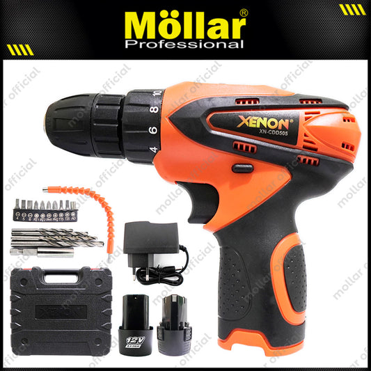 XENON CDD505 Mesin Bor Cas Charger 12V Cordless Drill Set Mata Bor