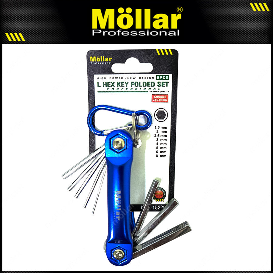 MOLLAR MLR-152253 Kunci L Set Lipat 8 Pcs 1.5-8 mm