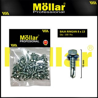 MOLLAR 93-001 Baja Ringan 8 x 1/2 - 100 pcs