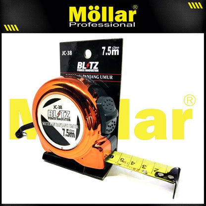 BLITZ JC38 Meteran 7.5 meter x 25 mm Warna Oranye