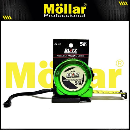 BLITZ JC38 Meteran 5 meter x 19 mm Warna Hijau