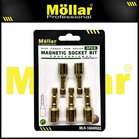 MOLLAR Mata Bor Baut Roofing Baja Ringan H8 x 42 mm Socket Bit - 1 Set