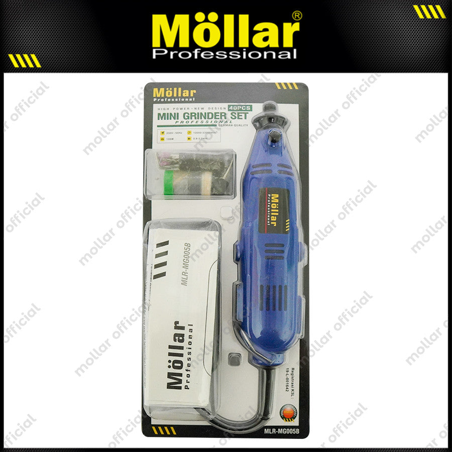 MOLLAR MG005B Mini Grinder Set 40 Pcs Bor Gerinda Tuner Blister