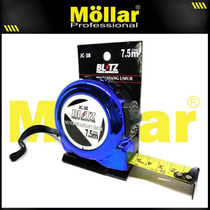 BLITZ JC38 Meteran 7.5 meter x 25 mm Warna Biru
