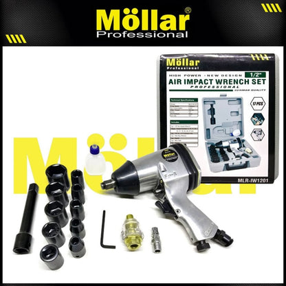 MOLLAR IW1201 Mesin Buka Baut Mobil Angin Kompresor 1/2" / Impact Wrench
