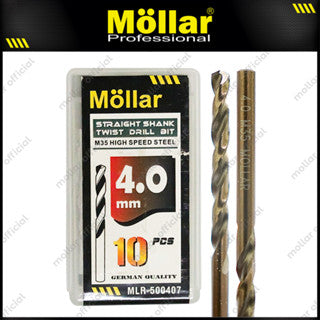 MOLLAR HSS M35 Cobalt 4 mm Mata Bor Besi Stainless Steel - Satuan