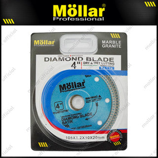 MOLLAR Diamond Wheel Turbo Batik Biru Mata Pisau Potong Keramik 105 mm