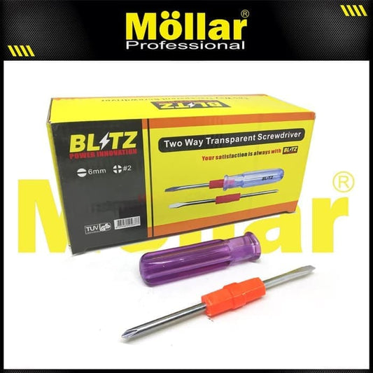 BLITZ G030 Obeng Transparan 2 Way Bolak Balik Plus Minus 2 Arah