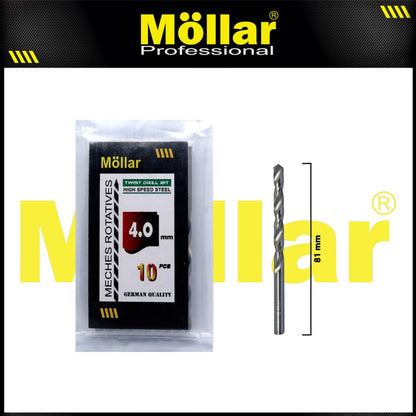 MOLLAR Mata Bor Besi HSS Putih 4 mm